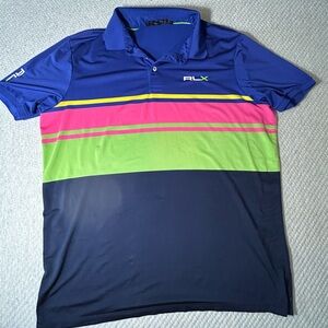 RLX Ralph Lauren Men’s XL Performance Golf Polo Colorblock